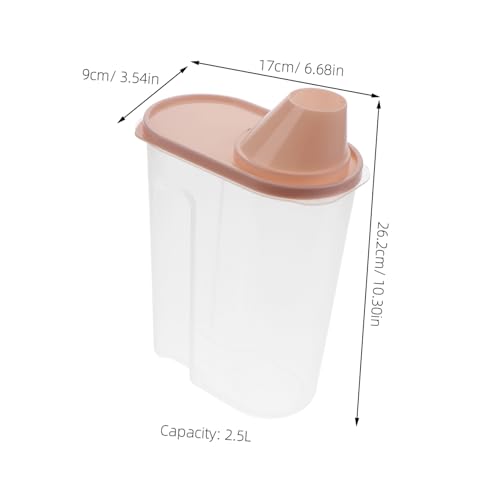Airtight Plastic Grain Storage Container with Lid Large Cereal Box for Oatmeal Rice and Dry Food Organization Easy-pour Design for Kitchen Use