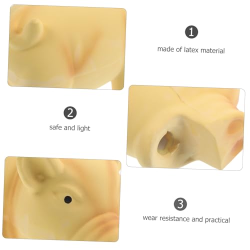 BESPORTBLE Dog Chewing Toy for Teeth Grinding Pig Shaped Squeaky Teething Plaything for Dogs and Puppies Interactive Pet Toy to Furniture Damage