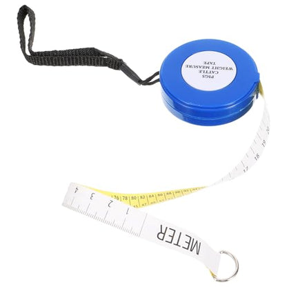 Animal Weight Tape Measure 2.5m for Goat Horse Cattle – Blue Sturdy Measuring Tape for Livestock Chest Girth and Weight Measurement Style