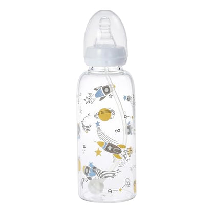 CutiePlusU Adult Glass Feeding Bottle Cute Printed Large Size Baby Bottles Cosmic Adventurer 13.5Oz/400ML - color: Cosmic Adventurer