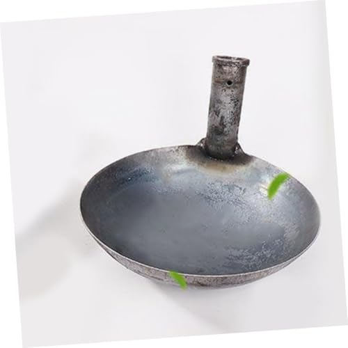 POPETPOP Thick Iron Ladle Spoon for Watering Reusable Long Handle Scoop for Garden and Household Use for Mixing Concrete and Feeding Livestock