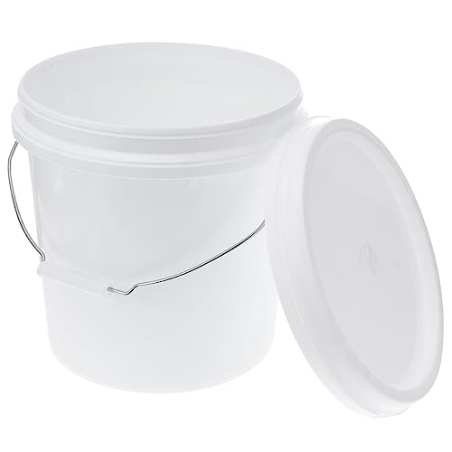 Hemobllo Food Grade Seal Bucket with Lid Multipurpose Plastic Storage Container for Pet Food Livestock Feed and Convenient Handle for and Use