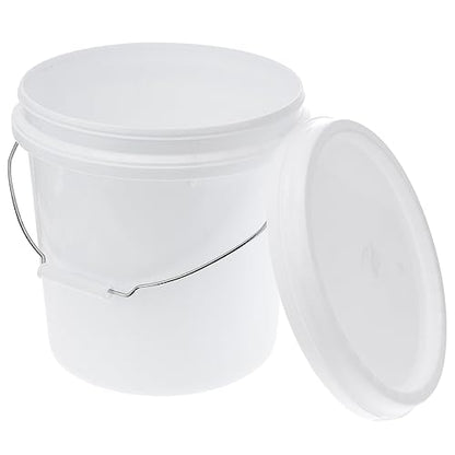 Hemobllo Food Grade Seal Bucket with Lid Multipurpose Plastic Storage Container for Pet Food Livestock Feed and Convenient Handle for and Use
