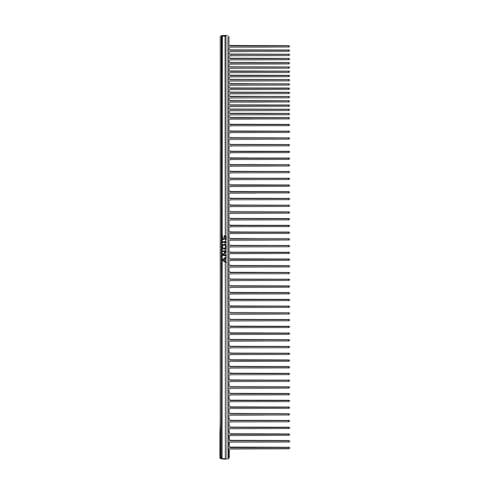 Andis 68545 Stainless Steel Pet Grooming Comb – Dematting Tool for Knots, Mats & Loose Hair Removal, 10-Inch, Professional Grooming Performance - size: 10 Inch