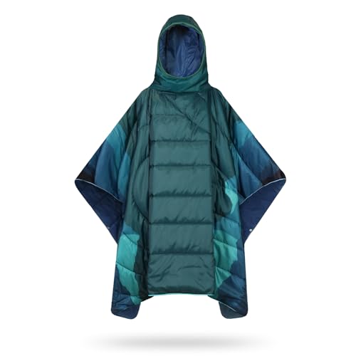 Camping Blanket,Hoodie Blankets Poncho Outdoor Waterproof Windproof Warm Durable & Portable for Stadium, Concerts, Car,Travel, Beach, Picnic, Grass,75 * 54 inch - color: Spring