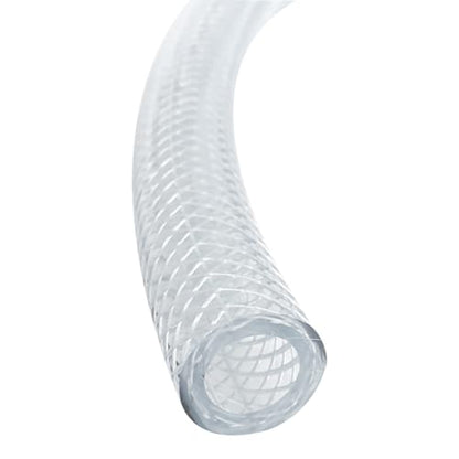 Gloxco Clear Braided PVC Tubing, Food Grade, Heavy Duty Reinforced Hose, 1/2" ID, 50 Ft Length - size: 1/2" x 50 Ft