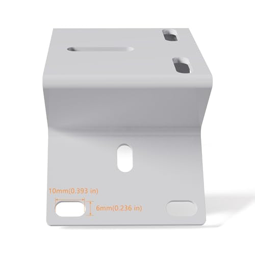 Outdoor Security Camera Corner Mount, White Metal Bracket, 1 Pack | 90-degree clamp, 2.2-4.3 in diameter range, eaves and stairwell placement, hardware included - size: 1 Pack