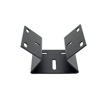 CCTV Video Surveillance Camera Mounting Bracket Vertical Wall Corner Right Angle Plate Supporting Holder Crane Metal Black White (Black Mount)