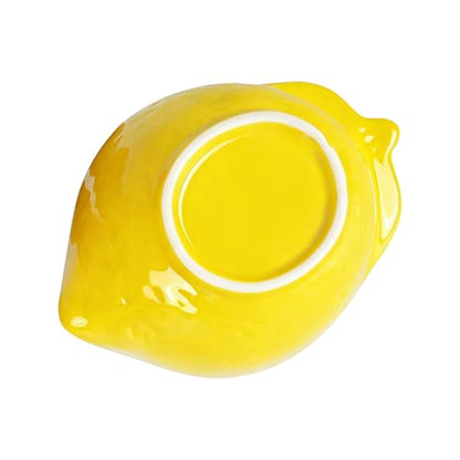 Small Guinea Pig Food Bowl Cute Ceramic Hamster Water Bowl Ferret Rat Chinchilla Rabbit Feeding Dish Young Animal Feeder (Lemon Yellow) - color: Lemon Yellow