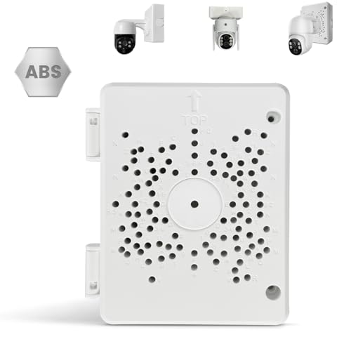【Compatible with PTZ Cameras】 Security Camera Junction Box, Outdoor CCTV Mounting Bracket, IP65 Waterproof ABS Plastic Cable Concealment Box(1 Pack) - size: 1 Pack