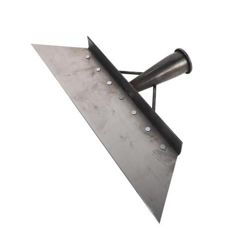Heavy Duty Manganese Steel Flat Shovel Scraper Tool for Livestock Manure Cleaning, 38cm Multifunctional Barn Dung Scraper for Farm and Poultry Waste Removal