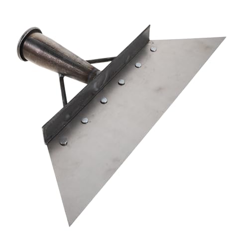 Homoyoyo Heavy Duty Steel Cleaning Shovel and Metal Poultry Dung Scraper for Farm Manure Removal, 32cm Manganese Steel Flat Shovel Scraper for Livestock Facility Cleaning