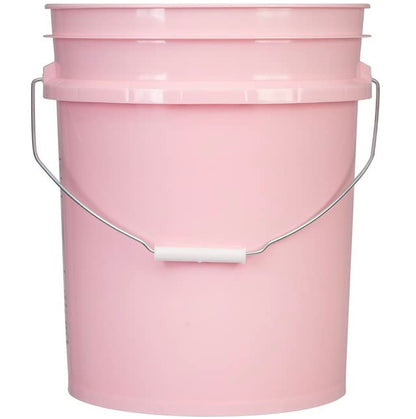 House Naturals 5 Gallon Pink Food Grade Plastic Storage Bucket with Lid Cover (Pack of 3) Made in USA (with White Screw On Air Tight Lids) - color: With White Air Tight Screw on Lids