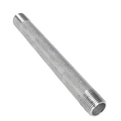1 1/2 x 2" 316 Stainless Steel Schedule 80 Nipple TBE Seamless - size: 2, style: 1 1/2