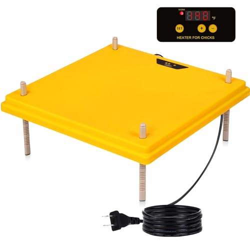 VIHOSE 20 x 20 Extra Large Brooder Heater for Chicks Brooder Heating Plate Pet and Poultry Warmer Warms up to 55 Chicks Adjustable Height and Livable Temperature 140 Fahrenheit