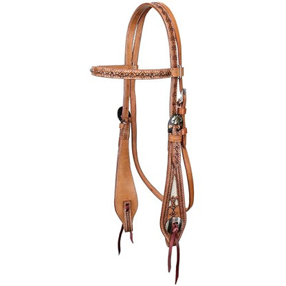 Showman Cow Camp Browband Headstall & Breast Collar Set