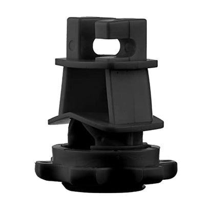 Electric Fence Wire Holding Insulators, Screw Tight Round Post Insulator, Post Clips Insulators, Two Piece Suit, Pack of 25, Black - color: Black