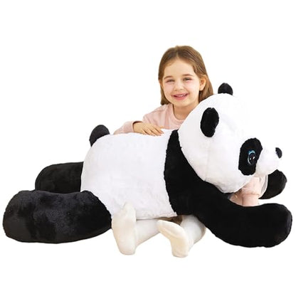 IKASA Giant Panda Stuffed Animal Plush Toy,30" Large Cute Jumbo Soft Toys,Huge Big Size Plushy Fluffy Fat Oversized Plushie,Gifts for Kids Girls - style: Panda