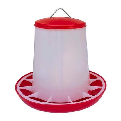 Chicken Waterer and Feeder Set | 3/4 Gallon Poultry Drinker and 5 Pound Chicken Feeder Combo | for Chickens, Ducks, Turkeys, Ducklings, Quail, Baby Chicks and More - size: 5 Pound Feeder and 3/4 Gallon Drinker