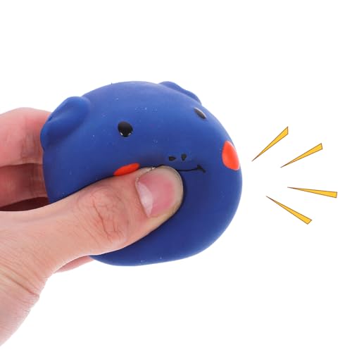 TOYANDONA Dog Chew Squeaky Pig Head Sturdy Rubber Molar Chewing for Large Dogs and Puppies Teeth Cleaning Plaything