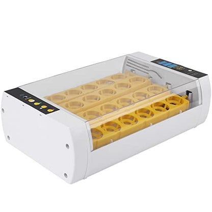 24 Egg Digital Incubator with Automatic Turner, LED Humidity Display for Chicken Duck Goose Bird Hatching