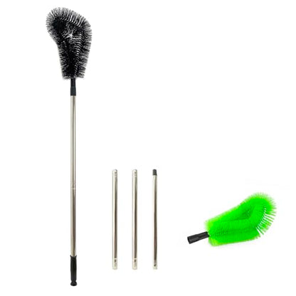 1 pcs 200 cm Huge Tank Brush (Green, with Extra Black Head), Big Brush Head Size (32 cm), Long Handle, with Extendable Stainless Steel Pole, PP Stiff-Bristled, for Large Water Bucket - color: 1 Pcs 200 Cm (Green)+extra Black Head