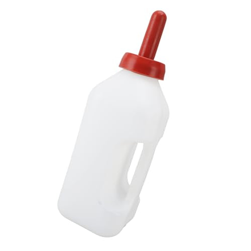 2L Calf Nursing Bottle, Calf Cow Feeding Milk Bottle Cups, Calf Milk Feeder Nursing Feeding Bottle with Hand Grip Handle, Calf Feeding Bottle for Farm Equipment (Horizontal Milk Pot)