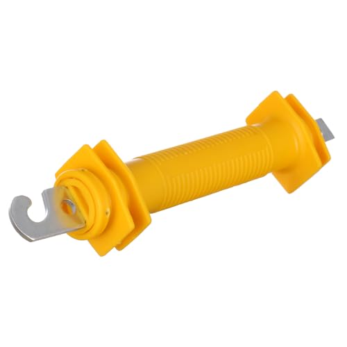 6 Pack Electric Fence Rubber Gate Handles - Heavy Duty Insulated Plastic Handles with Steel Hook, Electric Fence Rubber Gate - Yellow - color: Yellow 6-Pack