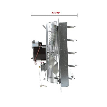 TPI Corporation CE20-DS Direct Drive Exhaust Fan – 120 Volt, 20 Inch Shuttered Industrial Fan. Workshop Ventilation Fans
