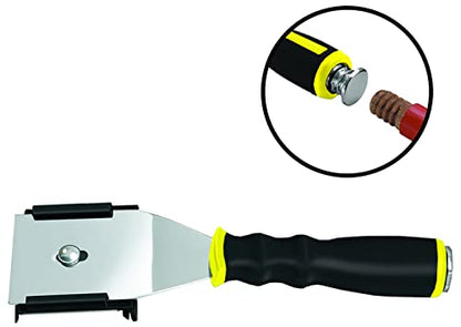ALLWAY F42X Extendable Push/Pull Scraper with 4-Edge Blade, 2-1/2” | Soft-Grip Handle, 2 Edges for Fine Scraping, 2 Edges for Rough Scraping
