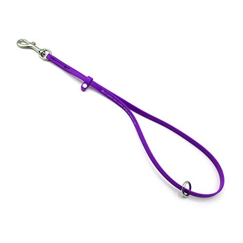 Jelly Pet Grooming Loop for Dogs, Groomers Helper, BioThane Material is Easy to Clean, Waterproof & Durable Noose Loop, Fits Most Pet Grooming Tubs/Tables/ 3/8” x 24” W/Ring Purple - color: Purple, size: 3/8” x 24”