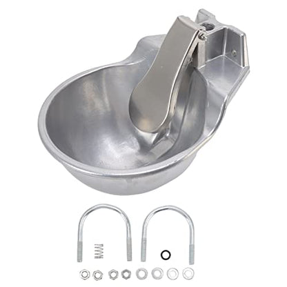 CDQL Automatic Livestock Drinking Bowl Farm Animals Waterer Extra Large Livestock Push Paddle Automatic Metal Waterer Aluminium Alloy Thickened Drinking Sink for Horse Cattle Sheep Dog