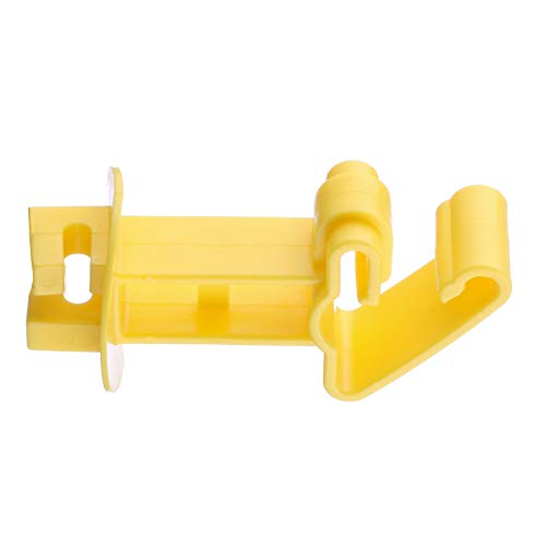 25PCS Electric Fence Insulators for T-Post, Snap-on Extended Insulators, Yellow - color: Yellow