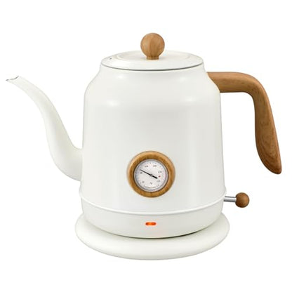 1.2L Electric Gooseneck Kettle with thermometer, Tea Kettle for Boiling Water, Gooseneck Electric Kettle for Coffee & Tea - color: 1.2L