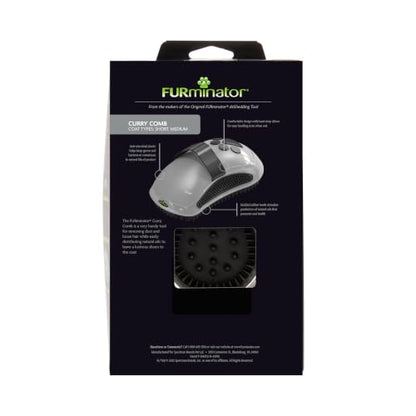 FURminator Curry Comb Grooming Brush for Short and Medium Coats