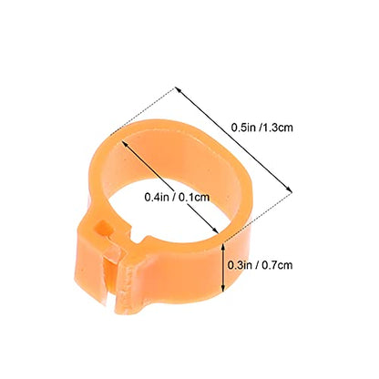 Hemobllo 100pcs Plastic Bird Leg Bands Pigeon Foot for Easy Identification Marking for Pigeons Chickens and Other Poultry Reusable and Compact