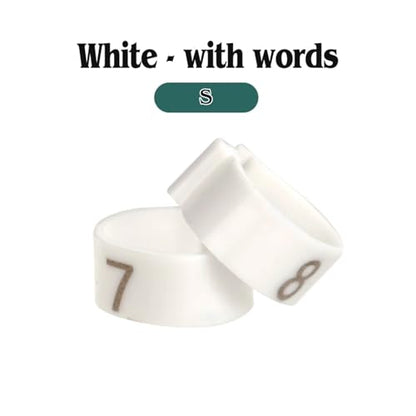 200 Pcs 16Mm Chicken Duck Leg Rings with Number Animal Identification Tool for Poultry Sign Foot Loop Buckle Clip Farm Supplies(S-White) - color: S-White
