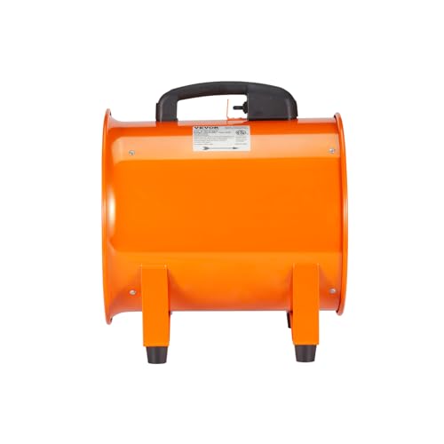 VEVOR Air Mover Blower Fan 12 Inch | 3198CFM, 585W, 33ft Flexible Duct, Industrial Portable Ventilator/Exhaust - size: 12in-33ft