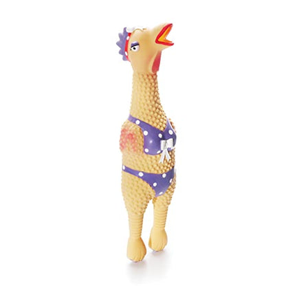 Outward Hound by Charming Pet Squawkers Henrietta Latex Squeaky Rubber Chicken Dog Toy, Funny Interactive Holiday Toy for Dogs, Small Size - color: Henrietta, size: Small