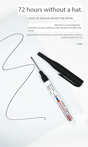 Long Head Deep Hole Marker Pens, 2024 Upgrade, Permanent, Quick-dry, Waterproof Long Nib, Colorful Carpenter Deep Reach Markers, 4 Color Set