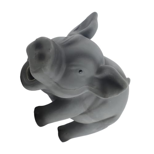 Buachois Dog Squeak Toy 6.3x3.1x3.1In, Cute Pig Grunting Latex Chew Toy Safe Bite Proof Pet Toy for Dogs Puppies (Black) - color: Black