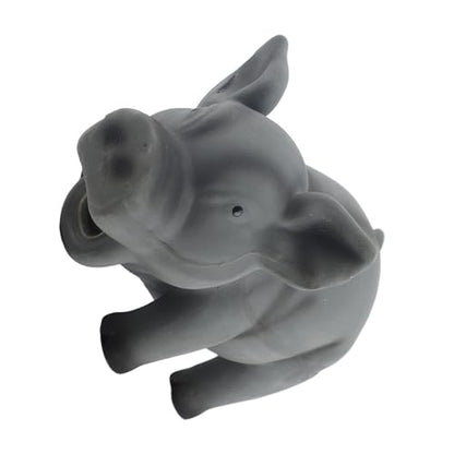 Buachois Dog Squeak Toy 6.3x3.1x3.1In, Cute Pig Grunting Latex Chew Toy Safe Bite Proof Pet Toy for Dogs Puppies (Black) - color: Black