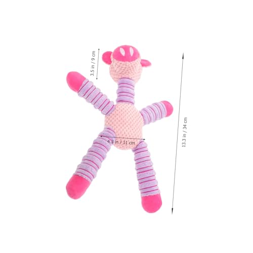 Housoutil Interactive Plush Dog Chewing Toy for Teething and Boredom Relief Cute -Necked Pig