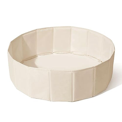 Ball Pit for Toddlers Babies Dogs Cats Iinfant Children, Foldable Ball Pits Play Tent, Crawl Playpen Ball Pool with Storage Bag, Surprise for Boys Girls Festival (Balls Not Included), Beige - color: Beige