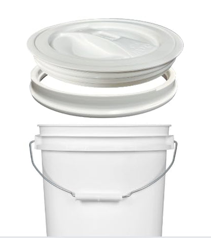 House Naturals 2 Gallon Food Grade, BPA Free, Made in USA Bucket with Screw On Lid (Pack of 3)