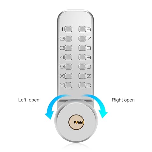 Mechanical Keyless Door Lock - No Electronic,Keypad Door Lock with Handle, Easy to Install,Suitable for Garages, Hotels, Offices, Warehouses