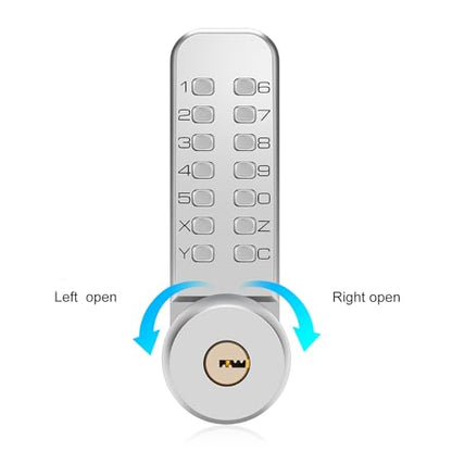 Mechanical Keyless Door Lock - No Electronic,Keypad Door Lock with Handle, Easy to Install,Suitable for Garages, Hotels, Offices, Warehouses