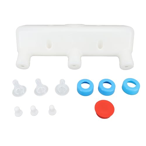 GLOGLOW 3 Head Small Animal Milk Feeder, Piglet Milk Bottle Lamb Milk Feeder Goat Feeder with Silicone Nipple for Puppy Kitten Feeding Farm Drinking Equipment