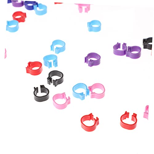 100pcs Colorful Poultry Foot Rings Large Clip-on Leg Bands for Pigeons Doves Ducks and Chickens Easy Identification for Bird Breeders and Enthusiasts