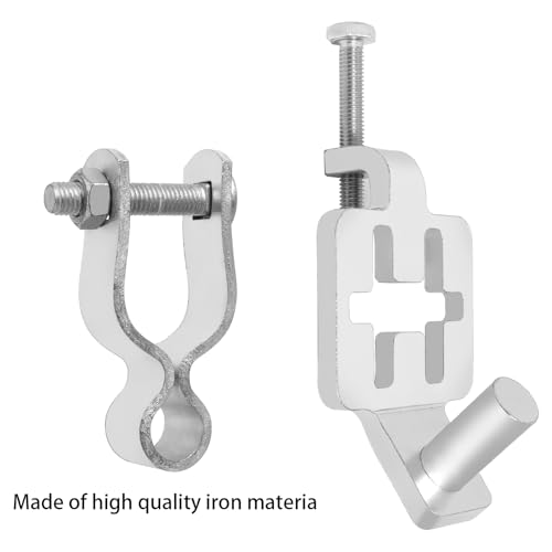 2-Pack T-Post Gate Hinge Kit, Heavy Duty 1-3/8" U-Bolt Clamps, Chain Link Fence Gate Hinge for Metal Posts & Chain Link Gates – Farm & Backyard Use (4)